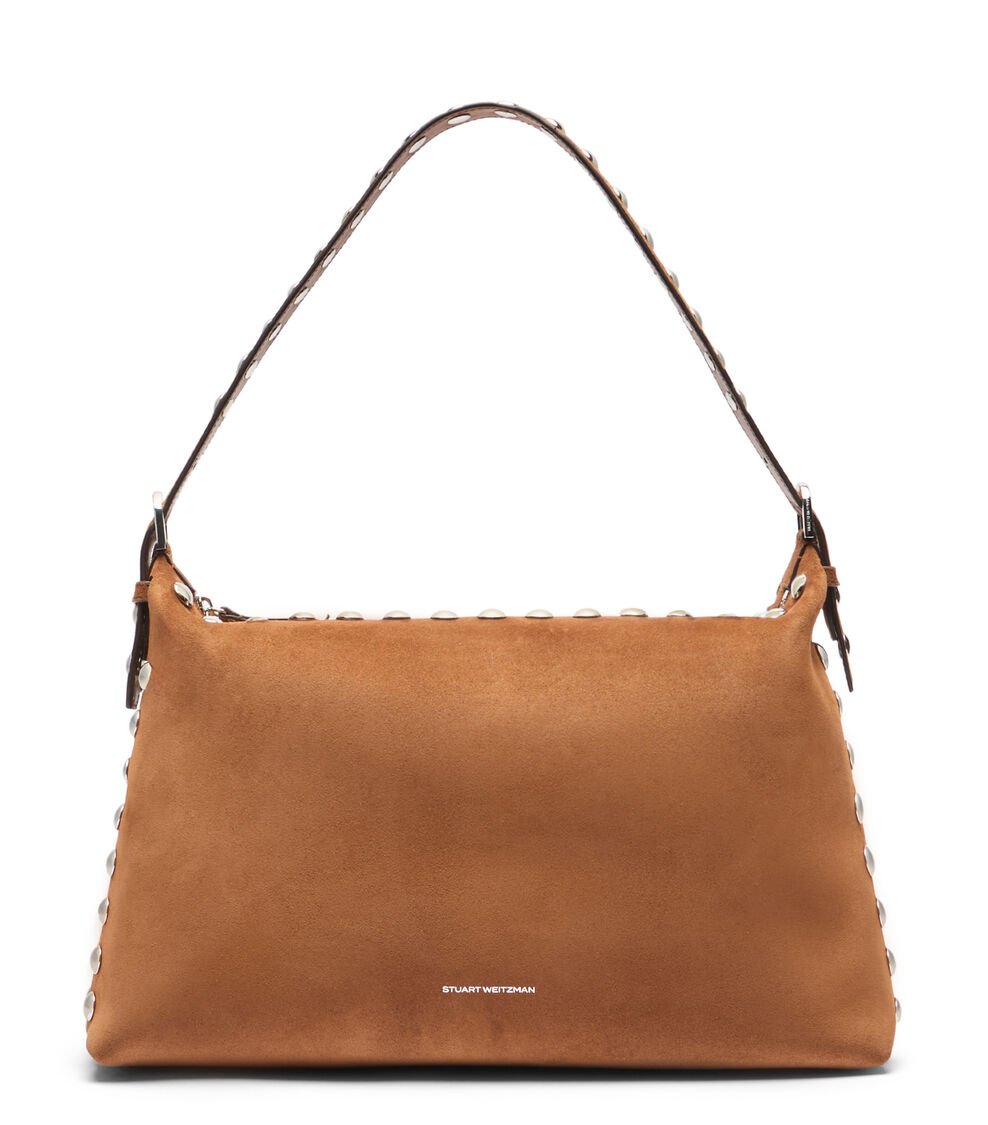 Stuart Weitzman STUART STUD SHOULDER BAG en FOX de Mujer | Stuart Weitzman®