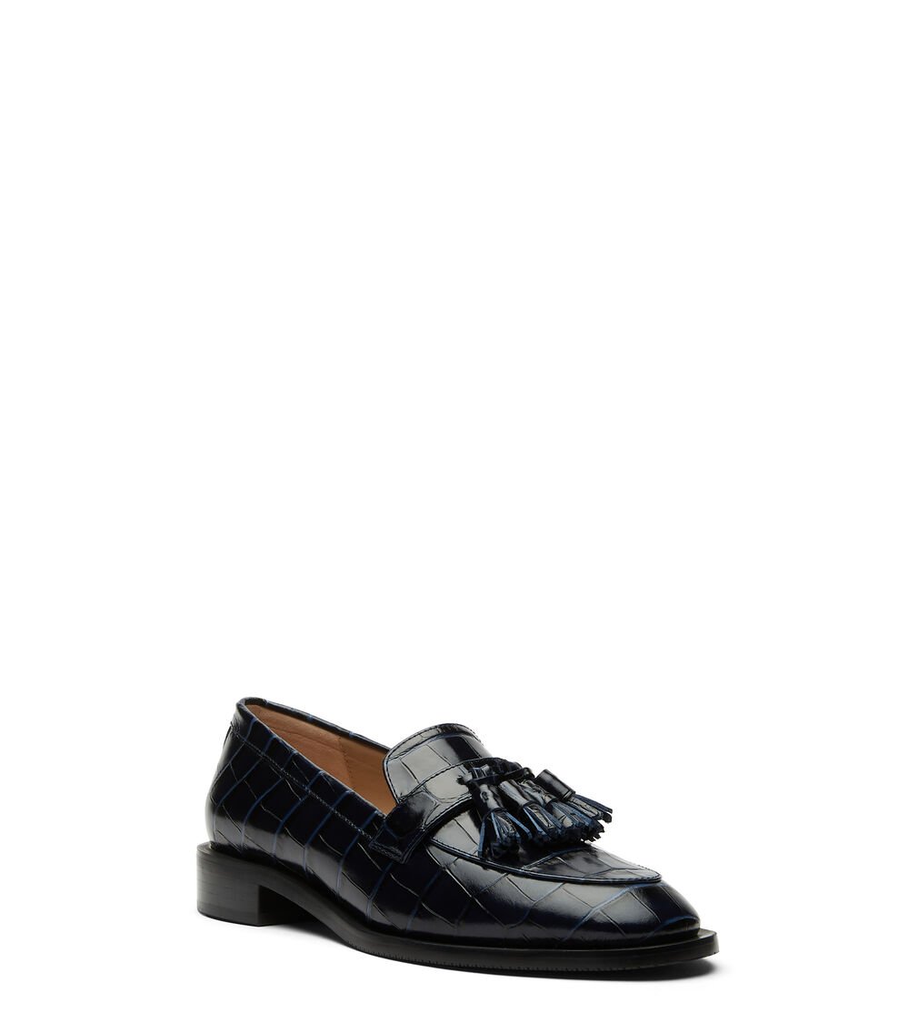 Stuart Weitzman SUTTON LOAFER En ÍNDIGO De Mujer | Stuart Weitzman®