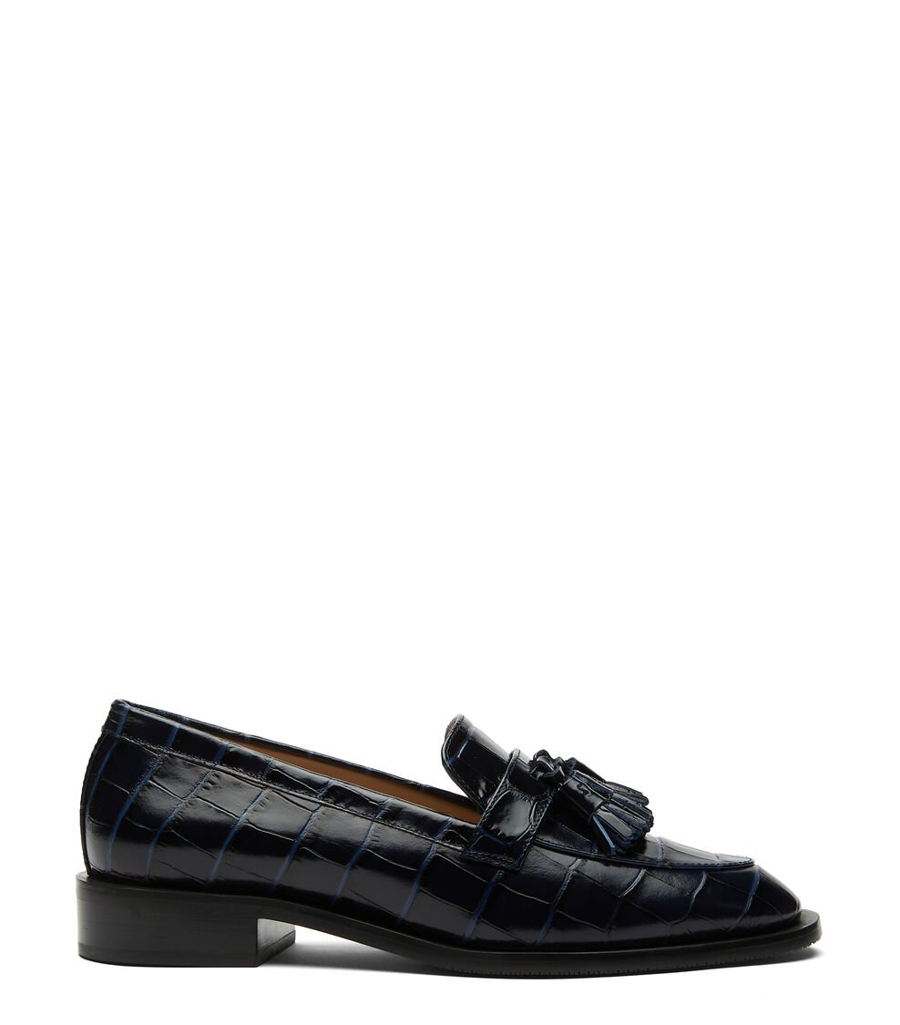 Stuart Weitzman SUTTON LOAFER en ÍNDIGO de Mujer | Stuart Weitzman®