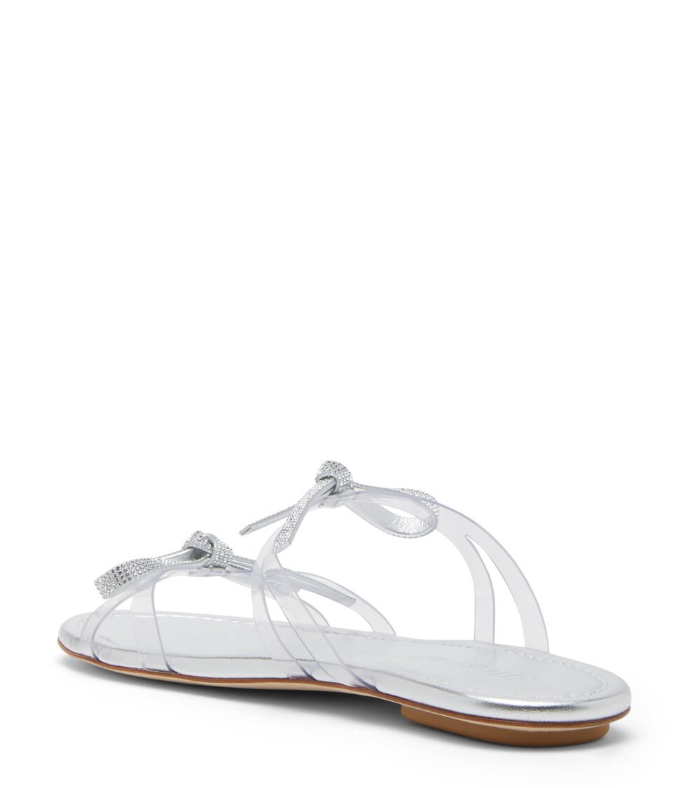 Stuart Weitzman SW BOW SLIDE En PLATEADO De Mujer | Stuart Weitzman®