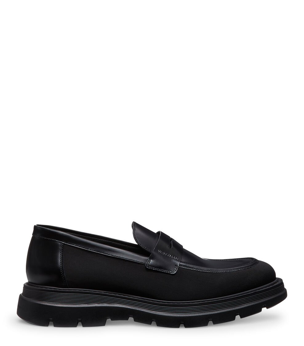 Stuart Weitzman SW CLUB LA PENNY LOAFER en NEGRO de Mujer | Stuart Weitzman®