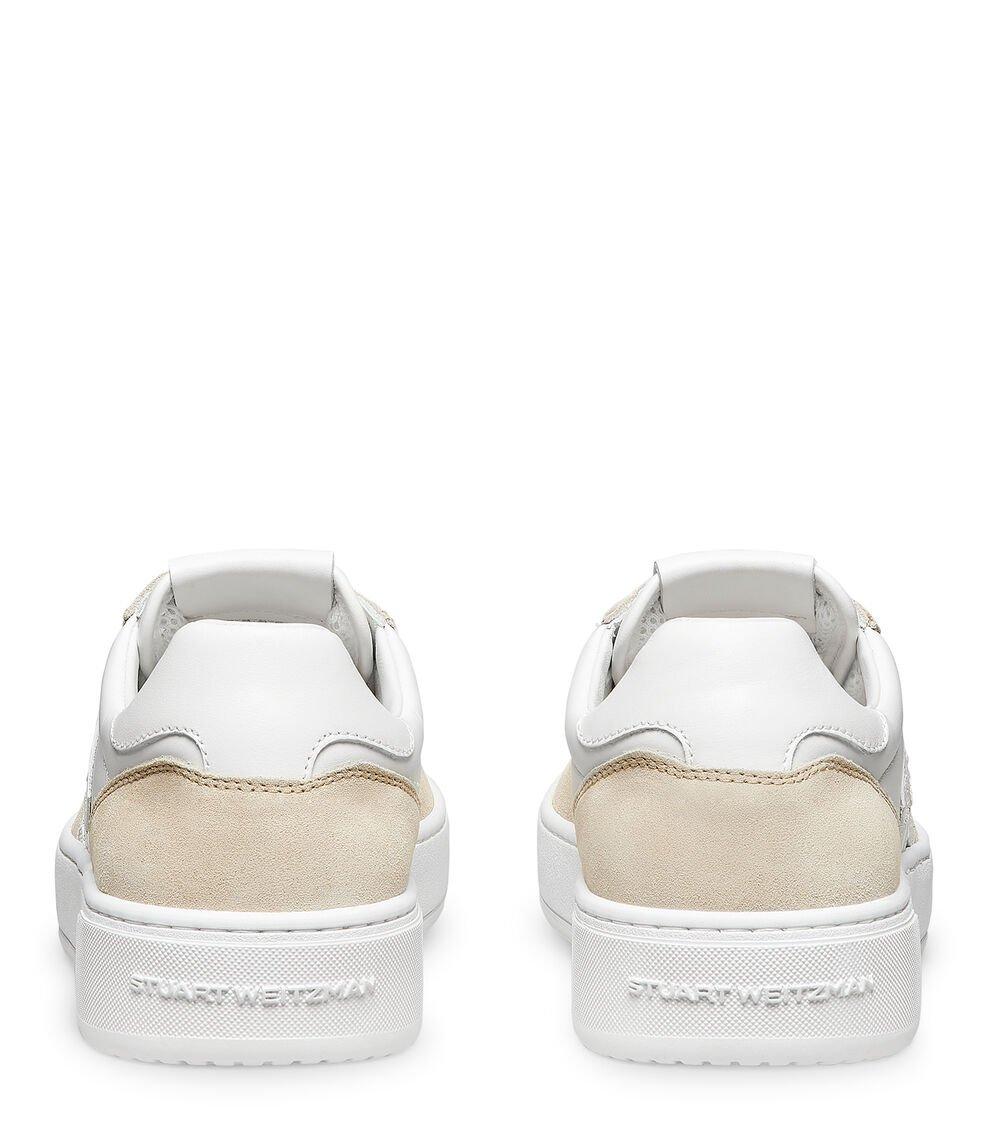 Stuart Weitzman SW COURTSIDE MONOGRAM SNEAKER En BLANCO/BEIGECLARO De Mujer | Stuart Weitzman®
