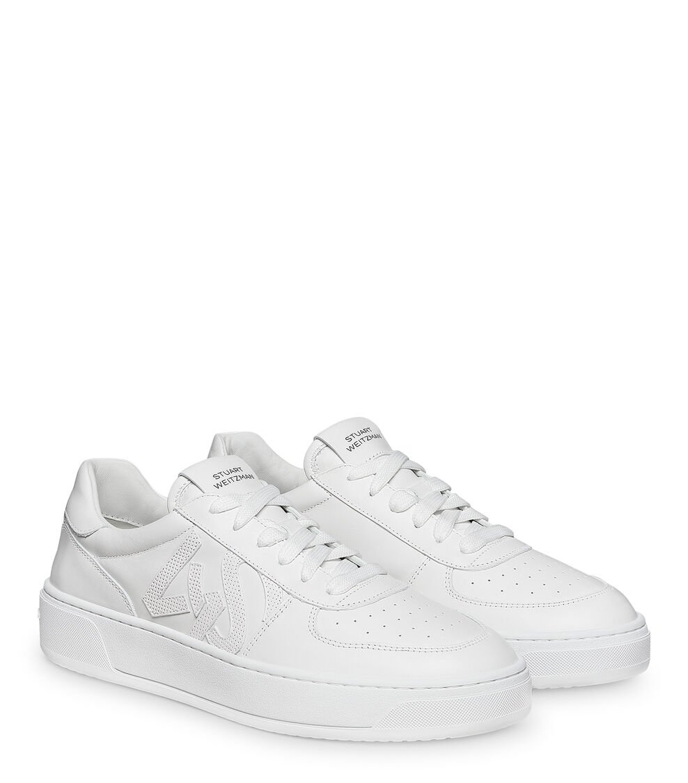 Stuart Weitzman SW COURTSIDE MONOGRAM SNEAKER En BLANCO De Mujer | Stuart Weitzman®