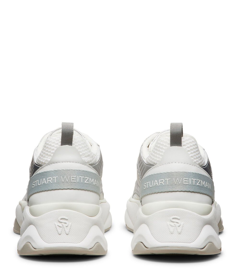 Stuart Weitzman SW TRAINER En BLANCO/GRIS FRÍO MULTI/GRIS FRÍO De Mujer | Stuart Weitzman®