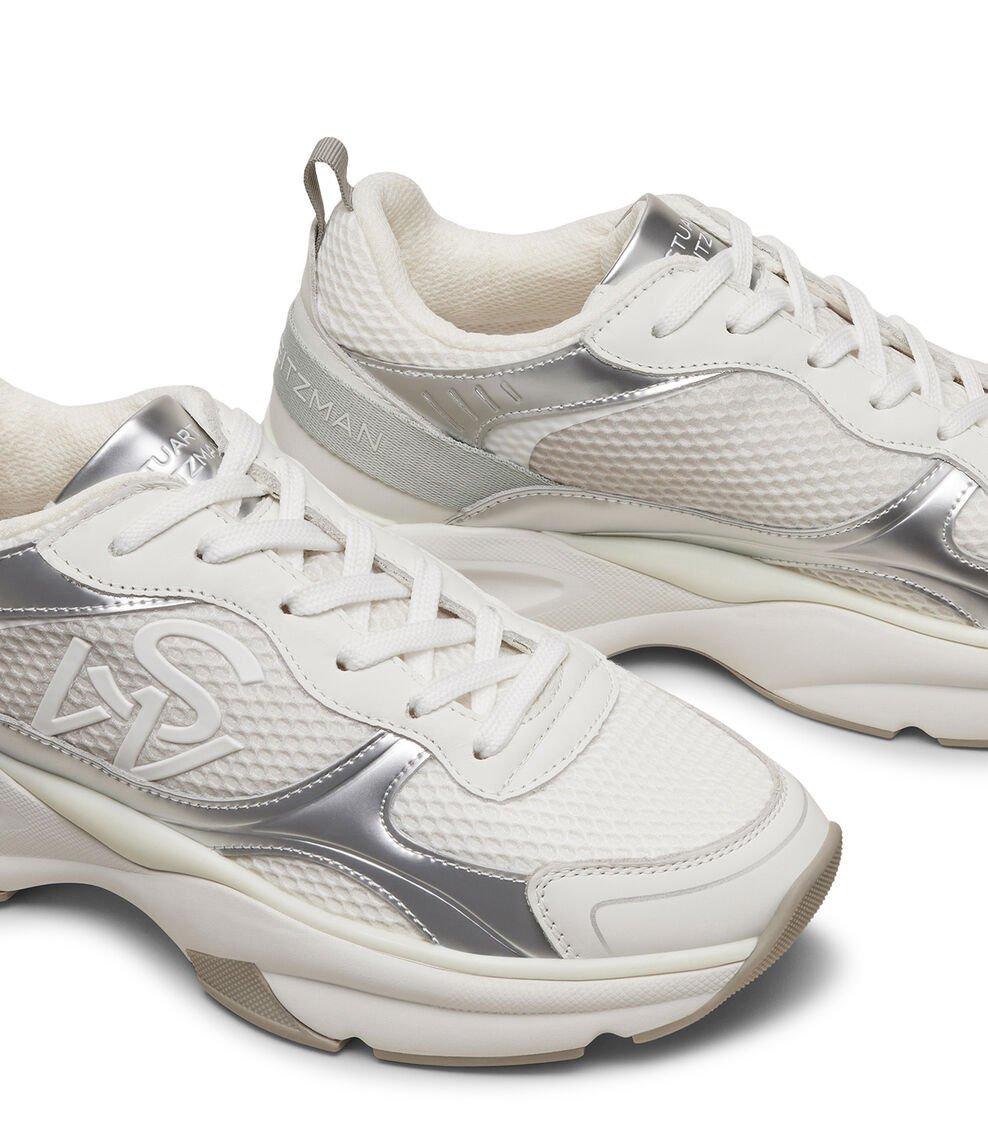 Stuart Weitzman SW TRAINER En BLANCO/GRIS FRÍO MULTI/GRIS FRÍO De Mujer | Stuart Weitzman®