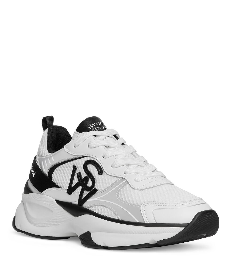 Stuart Weitzman SW TRAINER En BLANCO/NEGRO/GRIS De Mujer | Stuart Weitzman®