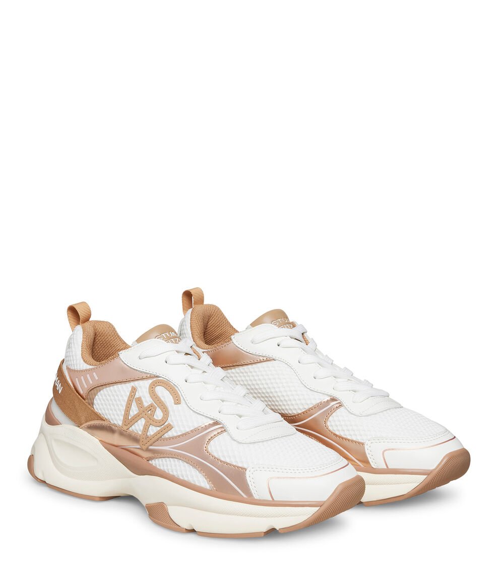 Stuart Weitzman SW TRAINER En BLANCO/TABACO De Mujer | Stuart Weitzman®