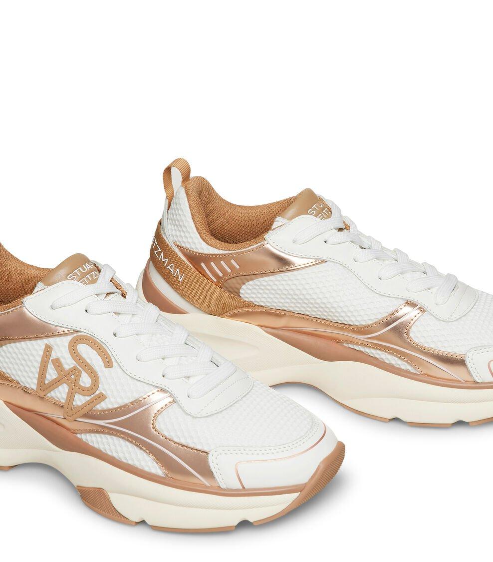 Stuart Weitzman SW TRAINER En BLANCO/TABACO De Mujer | Stuart Weitzman®