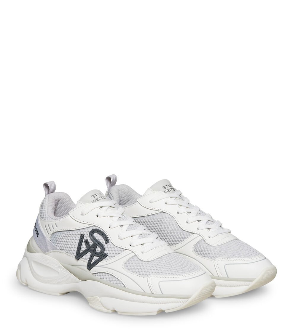 Stuart Weitzman SW TRAINER En GRIS BLANCO De Mujer | Stuart Weitzman®