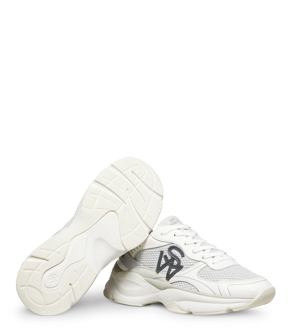 Stuart Weitzman SW TRAINER En GRIS BLANCO De Mujer | Stuart Weitzman®