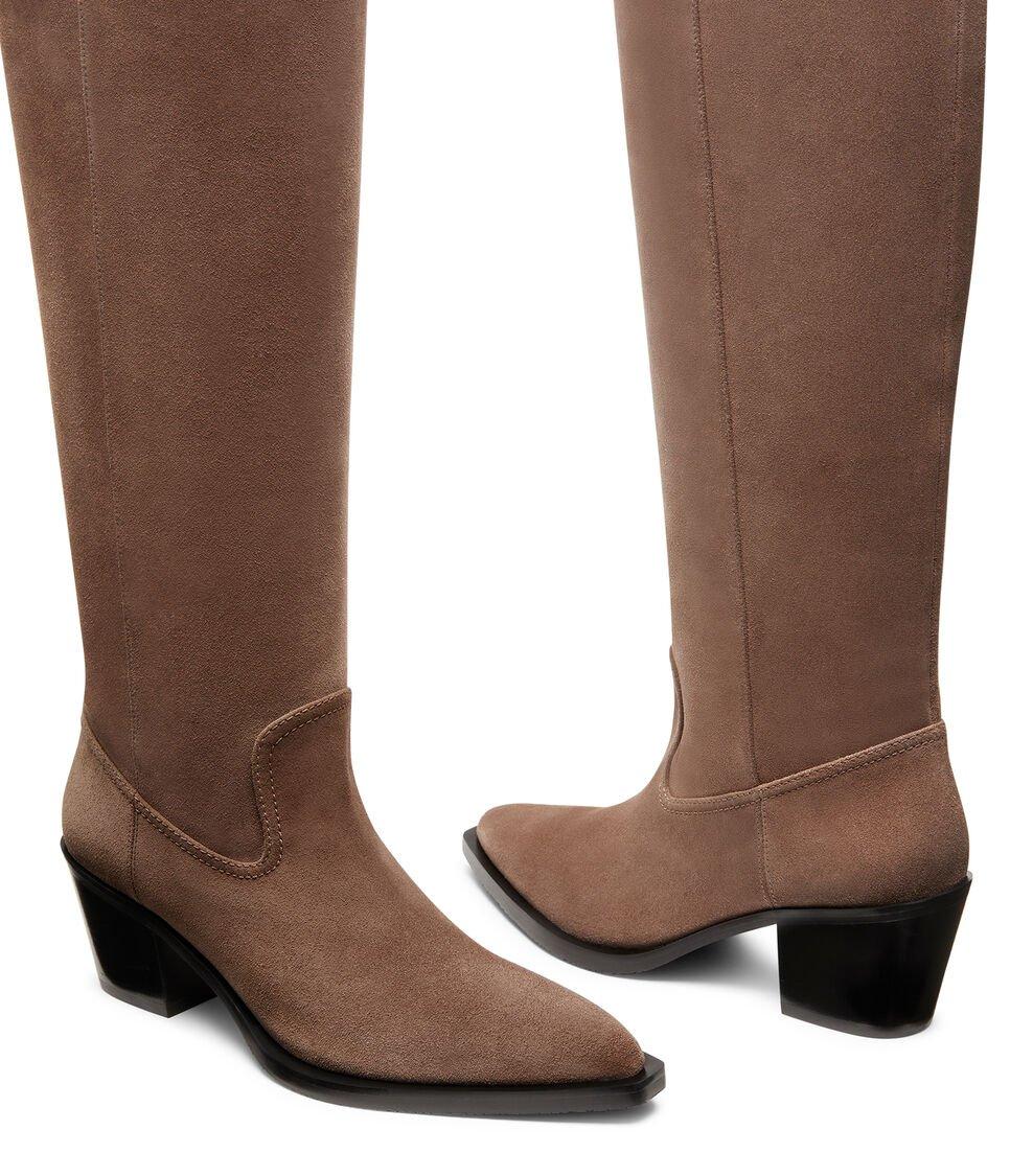 Stuart Weitzman TATE BOOT En TAUPE/NEGRO De Mujer | Stuart Weitzman®
