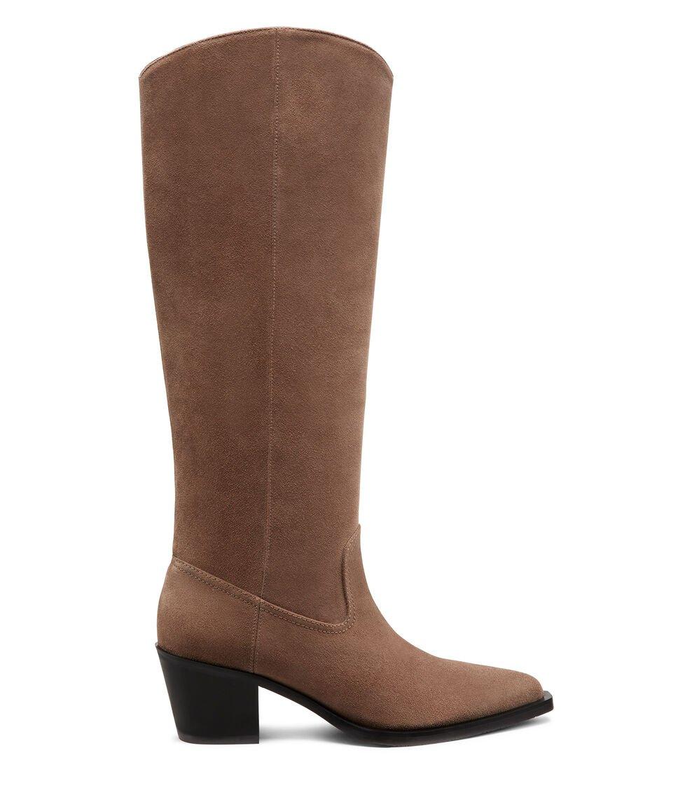 Stuart Weitzman TATE BOOT en TAUPE/NEGRO de Mujer | Stuart Weitzman®