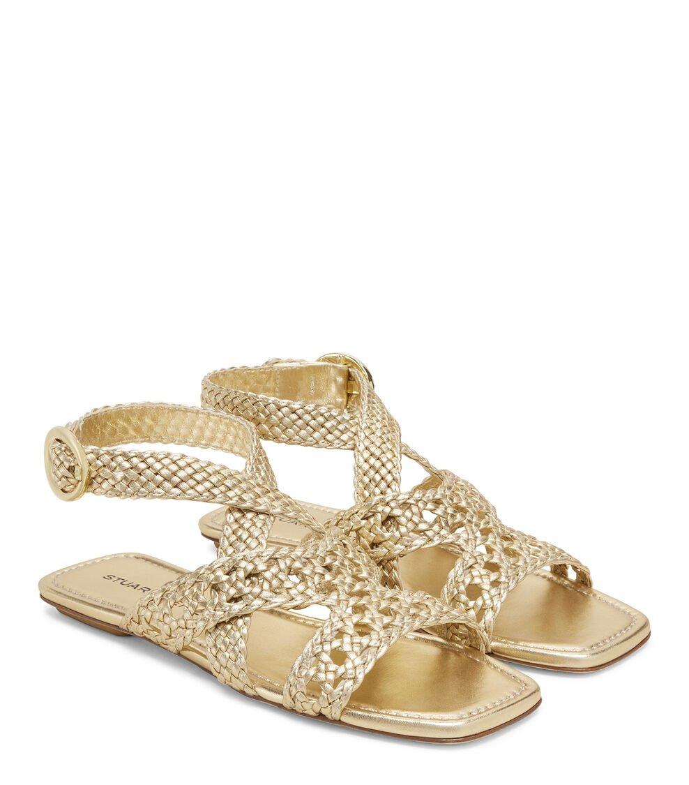 Stuart Weitzman THEA SANDAL En GOLDEN De Mujer | Stuart Weitzman®