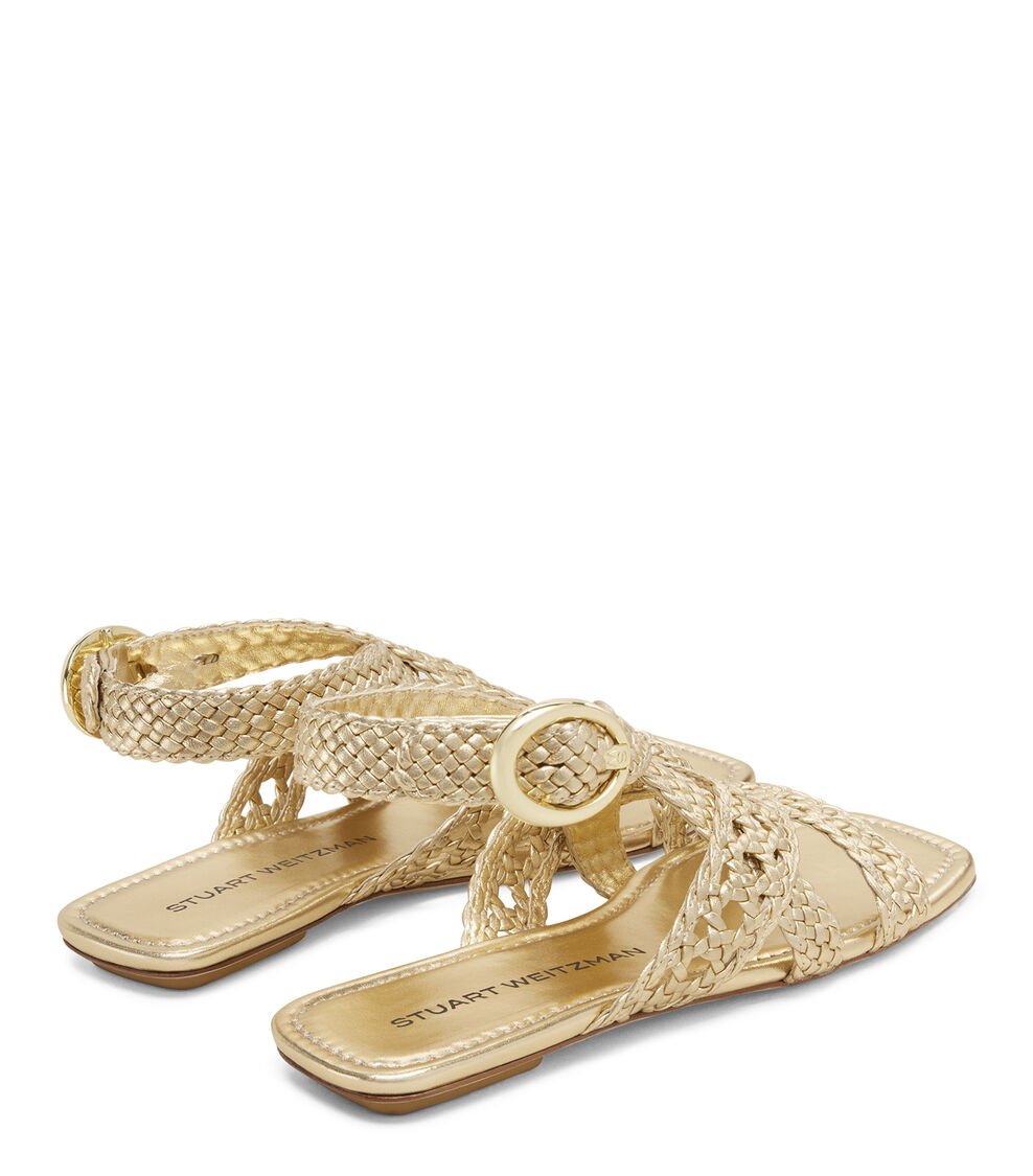 Stuart Weitzman THEA SANDAL En GOLDEN De Mujer | Stuart Weitzman®