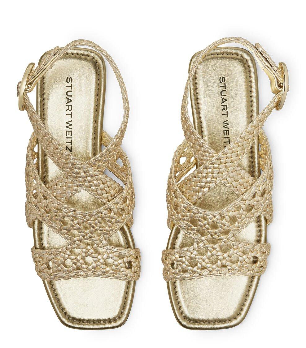 Stuart Weitzman THEA SANDAL En GOLDEN De Mujer | Stuart Weitzman®