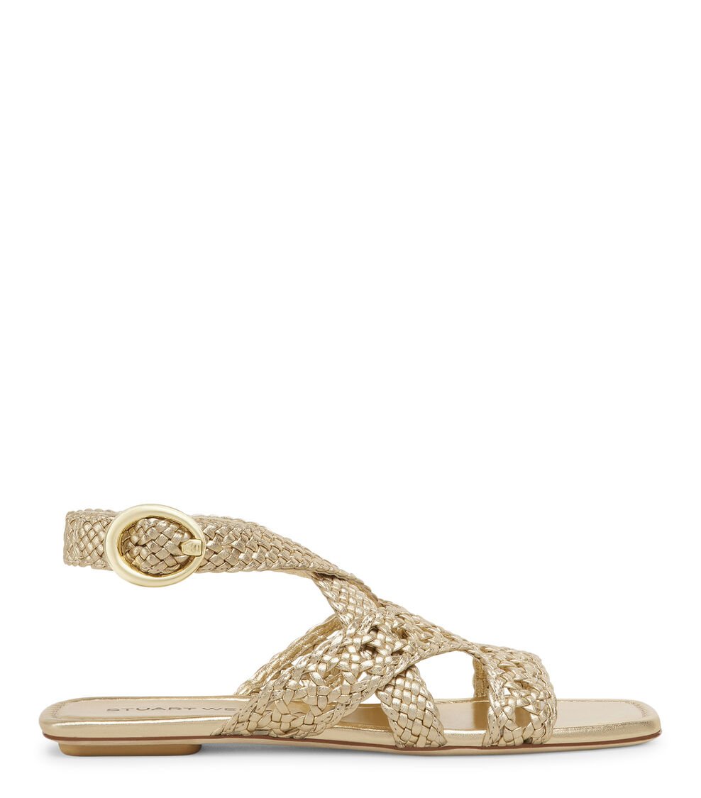 Stuart Weitzman THEA SANDAL en GOLDEN de Mujer | Stuart Weitzman®