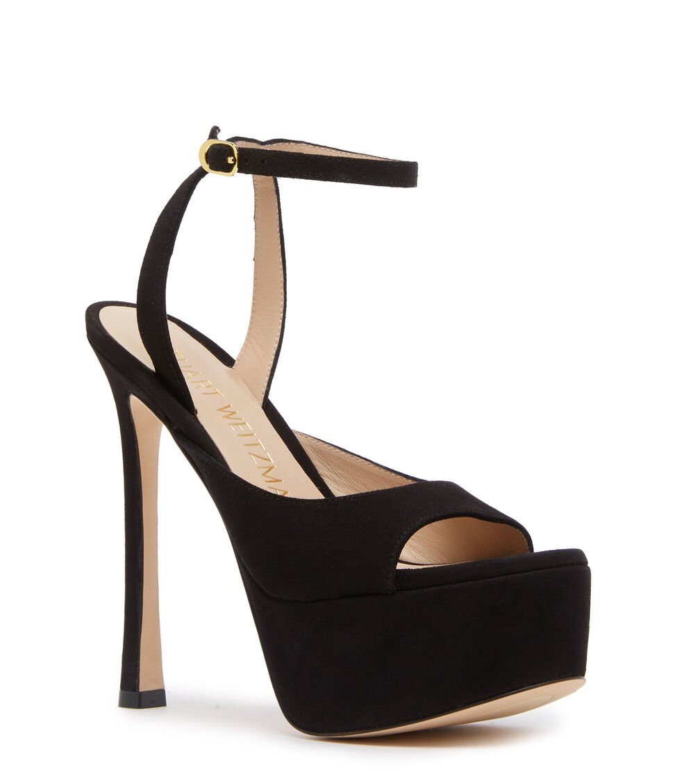 Stuart Weitzman TIA HOLLYWOOD SANDAL En NEGRO De Mujer | Stuart Weitzman®
