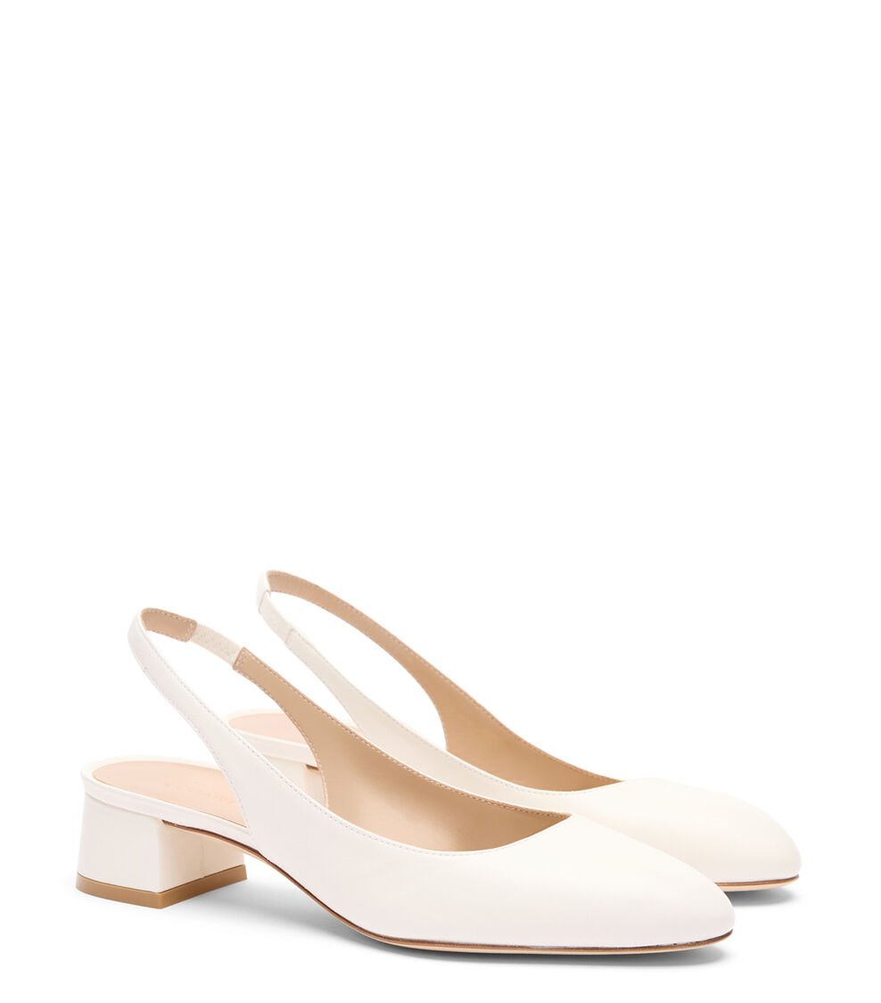Stuart Weitzman VIVIENNE 35 SLINGBACK En CREMA De Mujer | Stuart Weitzman®