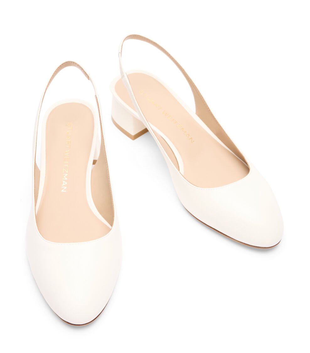 Stuart Weitzman VIVIENNE 35 SLINGBACK En CREMA De Mujer | Stuart Weitzman®