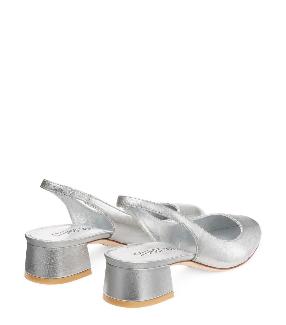 Stuart Weitzman VIVIENNE 35 SLINGBACK En PLATA De Mujer | Stuart Weitzman®