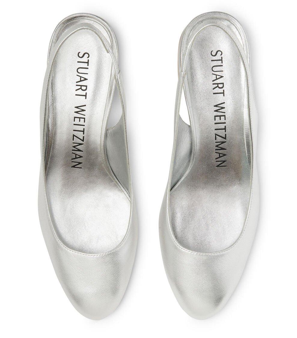 Stuart Weitzman VIVIENNE 35 SLINGBACK En PLATA De Mujer | Stuart Weitzman®