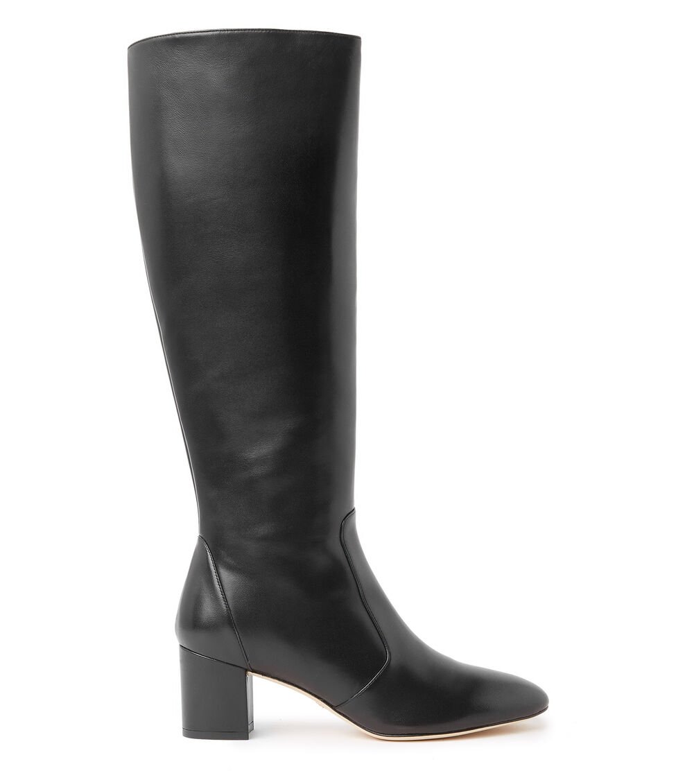 Stuart Weitzman YULIANA 60 KNEE-HIGH ZIP BOOT en NEGRO de Mujer | Stuart Weitzman®