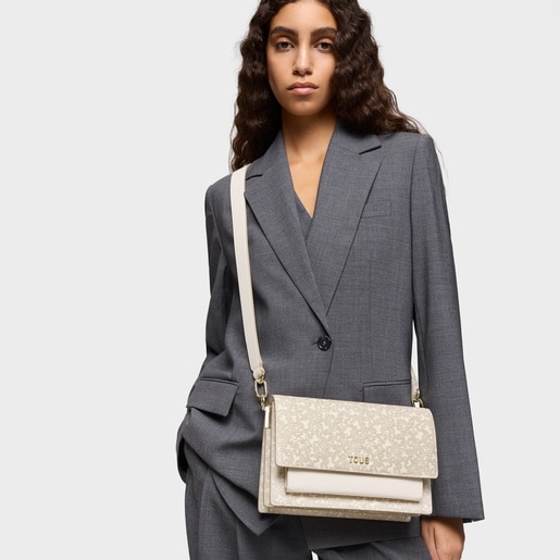 Tous Bandolera Mediana Audree Beige Kaos Mini Lines