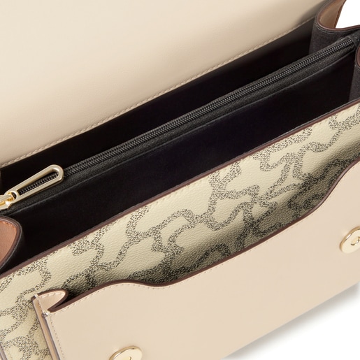 Tous Bandolera Mediana Audree Chain Beige Kaos Icon