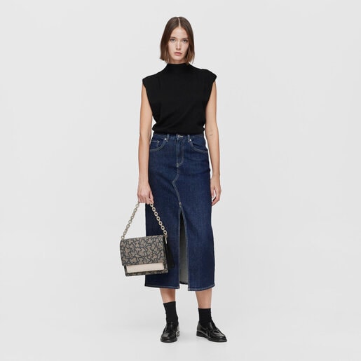 Tous Bandolera Mediana Audree Chain Negra Kaos Icon