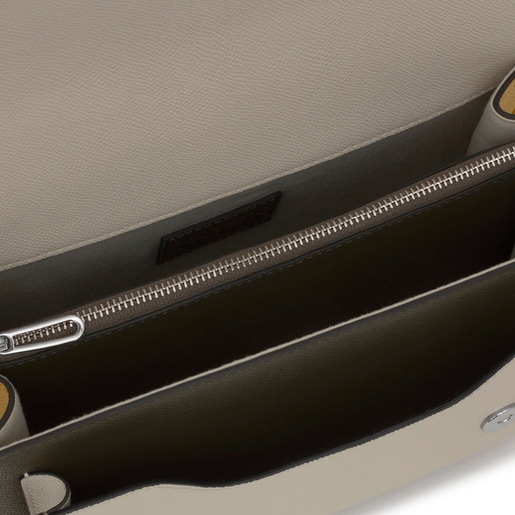 Tous Bandolera Mediana Caqui Y Verde Audree Saffiano