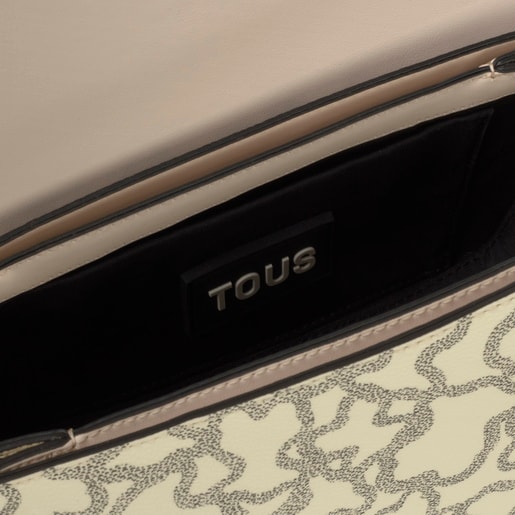 Tous Bandolera Mediana Chain Negra Y Beige Kaos Icon