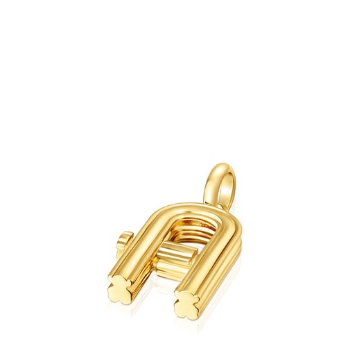 Tous Colgante Mediano Letra A Con Baño De Oro 18 Kt Sobre Plata Alphabet
