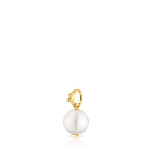 Tous Colgante Pequeño Con Baño De Oro 18 Kt Sobre Plata Y Perla Cultivada Medallions