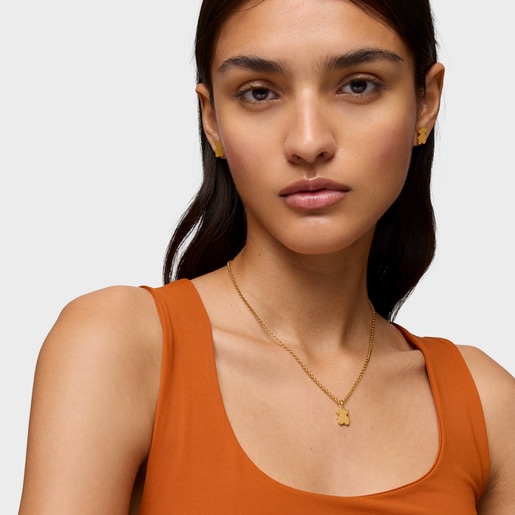 Tous Colgante Pequeño Oso Con Baño De Oro 18 Kt Sobre Plata 12 Mm Sweet Dolls