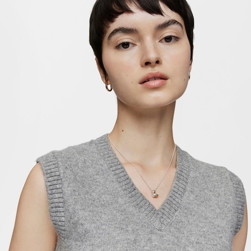 Tous Collar Corto Doble Oso Pequeño Bicolor My Other Half