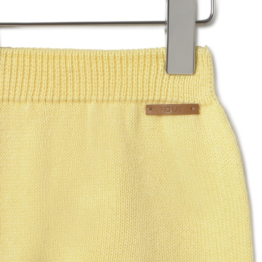 Tous Conjunto De Punto De Bebé Tricot A Rayas Amarillo