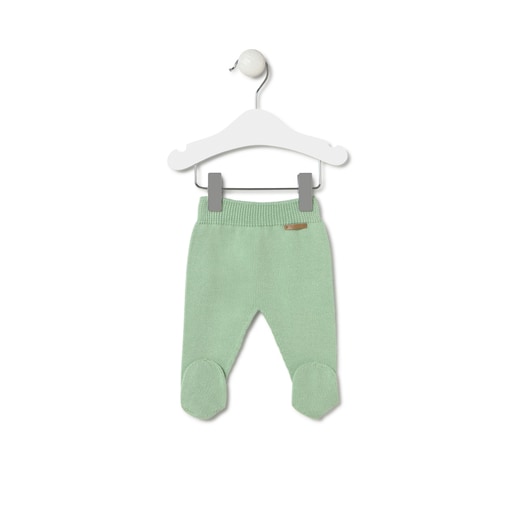 Tous Conjunto De Punto De Bebé Tricot A Rayas Verde