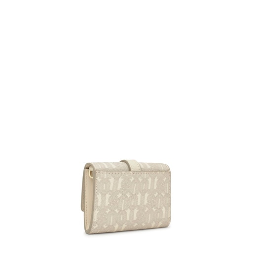 Tous Monedero tarjetero colgante beige TOUS Buckles Silhouette