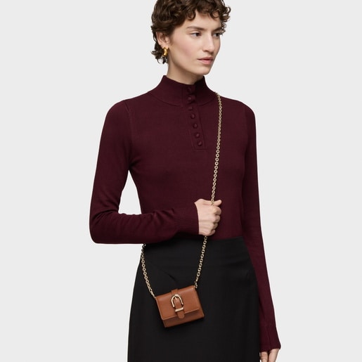 Tous Monedero Tarjetero Colgante Camel TOUS Buckles