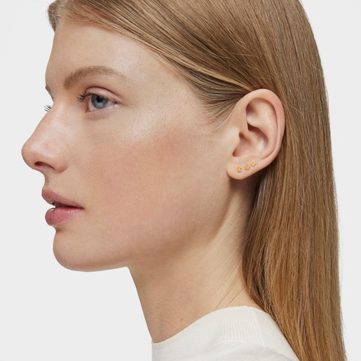 Tous Pack De Pendientes Con Baño De Oro 18 Kt Sobre Plata Cool Joy