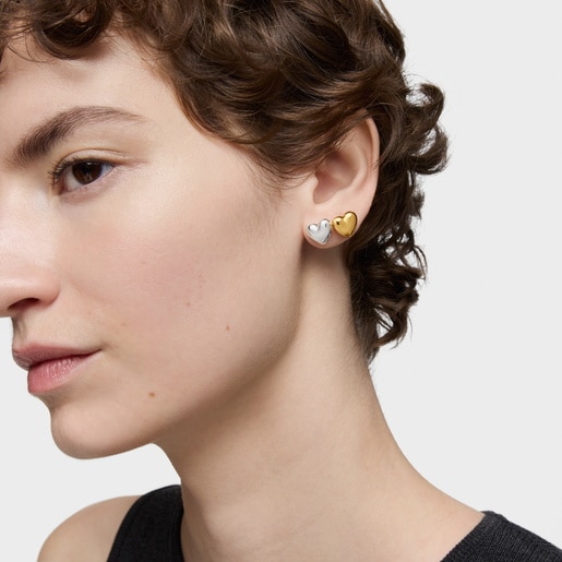 Tous Pack De Pendientes De Plata Corazón Garden Of Love