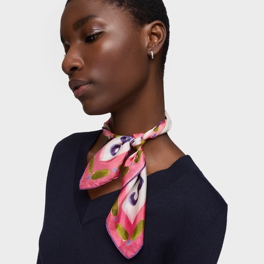 Tous Pañuelo Cuadrado Pequeño Rosa TOUS Summer Daisies