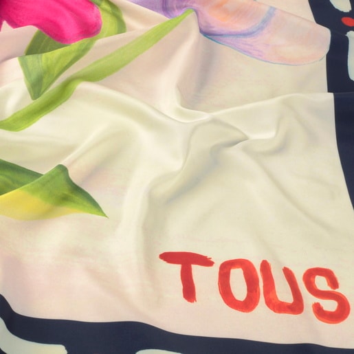 Tous Pañuelo cuadrado rosa claro TOUS Summer Daisies