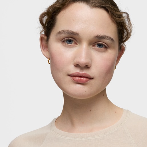 Tous Pendientes Aro Oso Con Baño De Oro 18 Kt Sobre Plata TOUS Basics