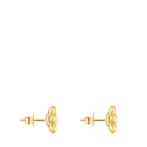 Tous Pendientes de oro y perlas cultivadas 10 mm Daisy