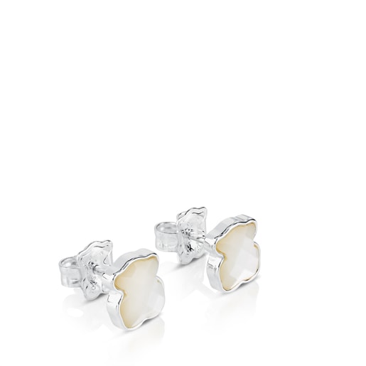 Tous Pendientes De Plata Y Nácar Facetado Motivo Oso TOUS Color