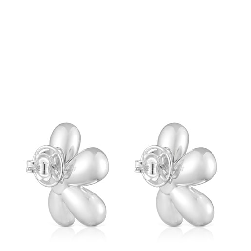 Tous Pendientes Flor Bicolor Y Perlas Cultivadas 27 Mm Daisy