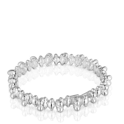 Tous Pulsera Cadena De Plata Motivos Oso Grande Bold Bear