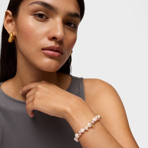 Tous Pulsera De Oro Y Perlas Cultivadas Barrocas TOUS Pearls