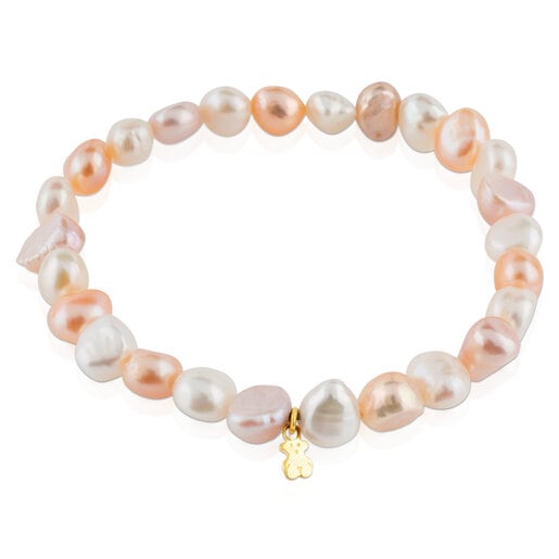 Tous Pulsera de oro y perlas cultivadas barrocas TOUS Pearls